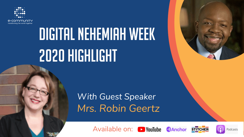 Digital Nehemiah Week 2020 Highlight Host Patrice Tsague with Mrs. Robin Geertz