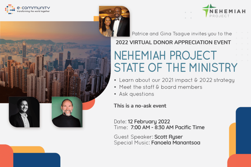 virtual donor appreciation feb22 - Nehemiah Entrepreneurship Community